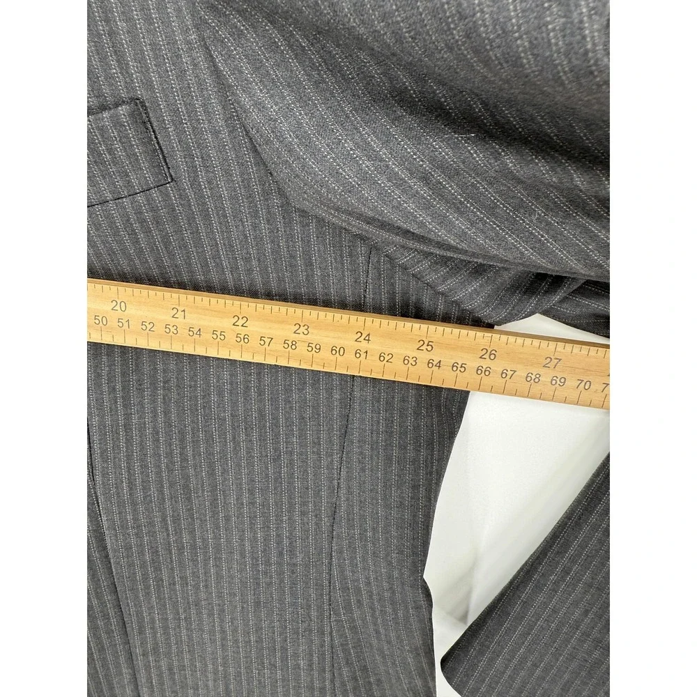 Jeffrey Banks Blazer Mens 52L Gray Pinstripe Wool Two Button Notch Lapel Classic